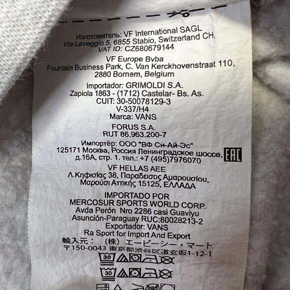 Vans Sweatshirt Mens Medium Gray Off The Wall Palm Trees Crewneck Pullover Skate - Picture 6 of 9